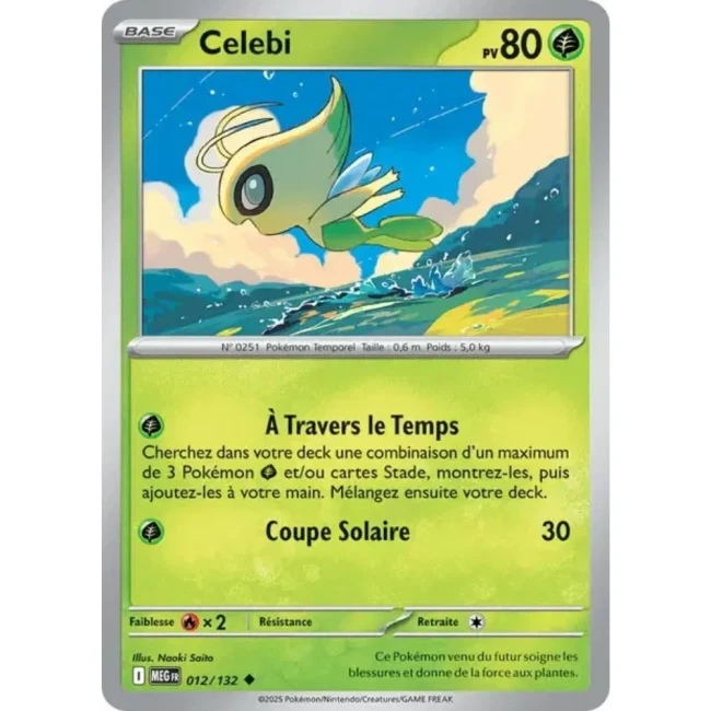 Carte Pokémon Celebi 12/132 - ME1 Méga évolution