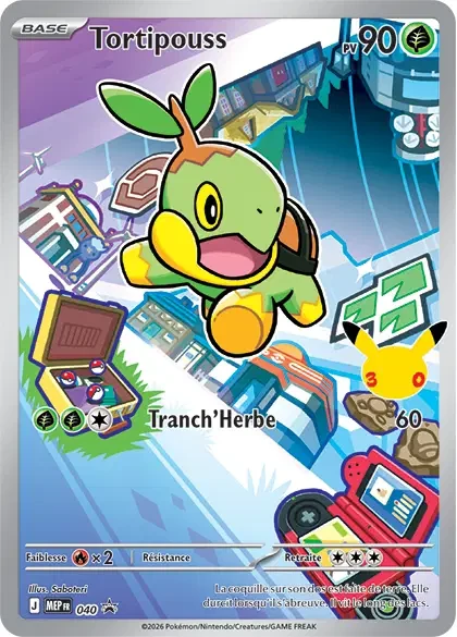 Carte Pokémon  Tortipouss 040 - Méga évolution PROMO