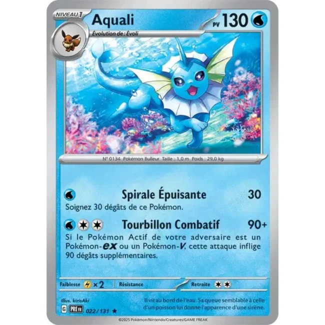 Carte Pokémon Aquali 22/131 - EV8.5 Evolutions Prismatiques