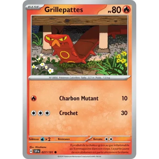 Carte Pokémon Grillepattes 27/191 - EV8 Étincelles Déferlantes