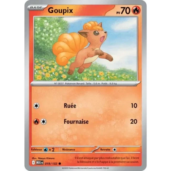 Carte Pokémon Goupix 19/132 - ME1 Méga évolution
