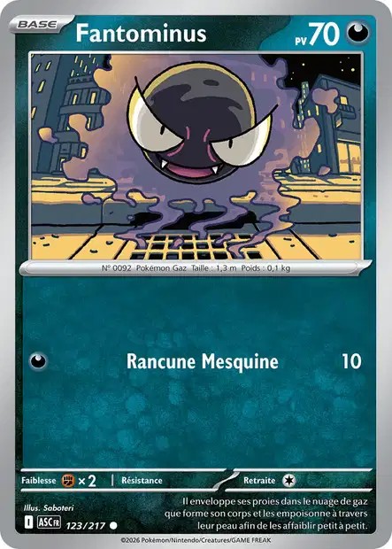Carte Pokémon Fantominus 123/217 - ME02.5 Héros Transcendants