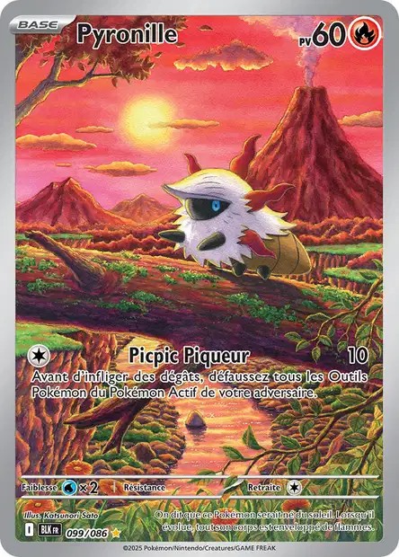Carte Pokémon Pyronille 99/86 - EV10.5 Foudre Noire