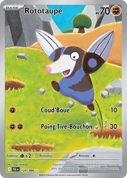 Carte Pokémon Rototaupe 124/86 - EV10.5 Foudre Noire