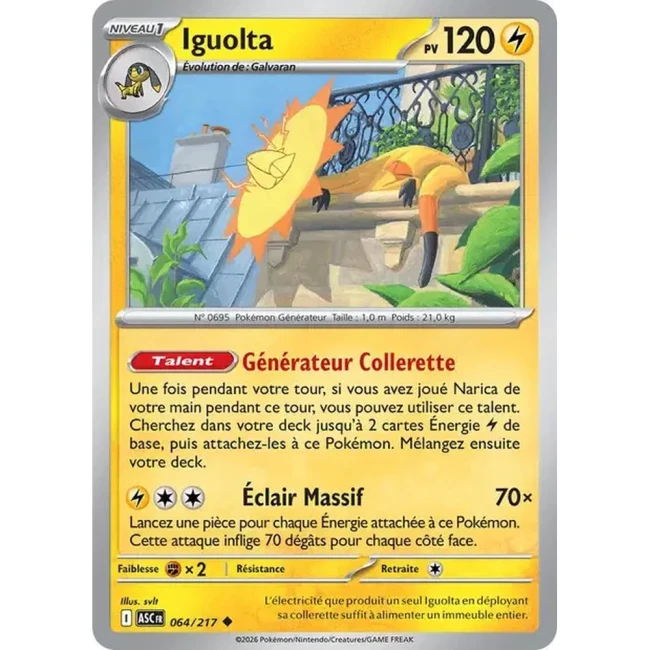Carte Pokémon Iguolta 64/217  - ME02.5 Héros Transcendants