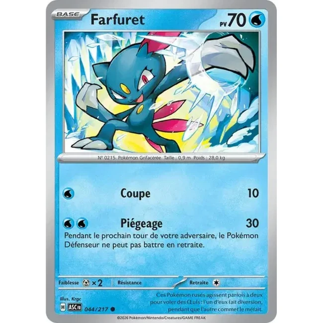Carte Pokémon Farfuret 44/217  - ME02.5 Héros Transcendants