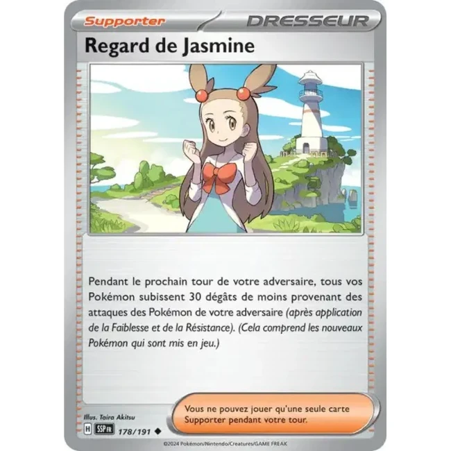 Carte Pokémon Regard de Jasmine 178/191 - EV8 Étincelles Déferlantes