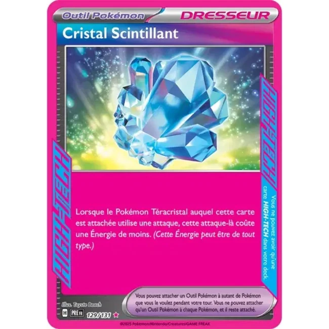 Carte Pokémon Cristal Scintillant 129/131 - EV8.5 Evolutions Prismatiques