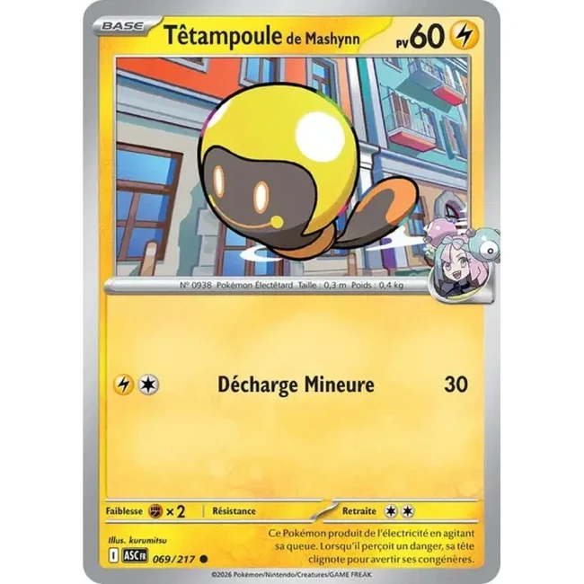 Carte Pokémon Têtampoule de Mashynn 69/217 - ME02.5 Héros Transcendants