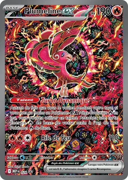 Carte Pokémon Plumeline ex 024 - Méga évolution PROMO