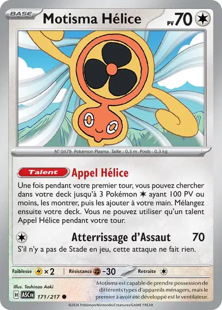 Carte Pokémon Motisma Hélice 171/217 - ME02.5 Héros Transcendants