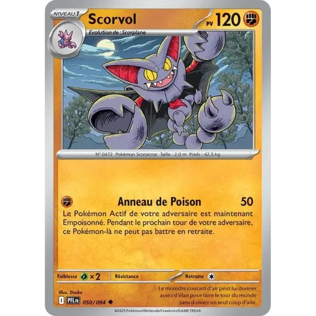 Carte Pokémon Scorvol 50/94 - ME02 Flammes Fantasmagoriques