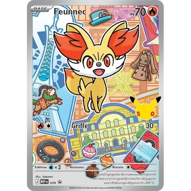 Carte Pokémon Feunnec 059 - Méga évolution PROMO