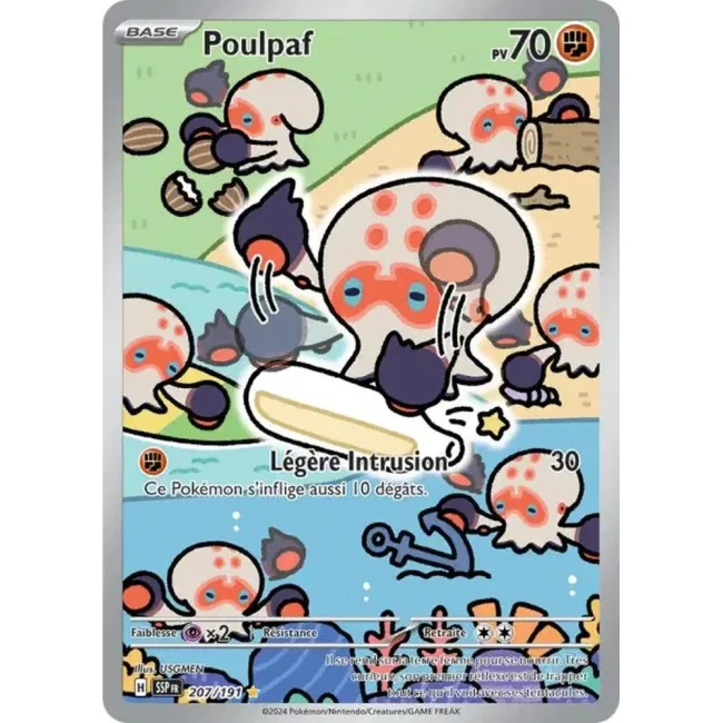 Carte Pokémon Poulpaf 207/191 - EV8 Étincelles Déferlantes
