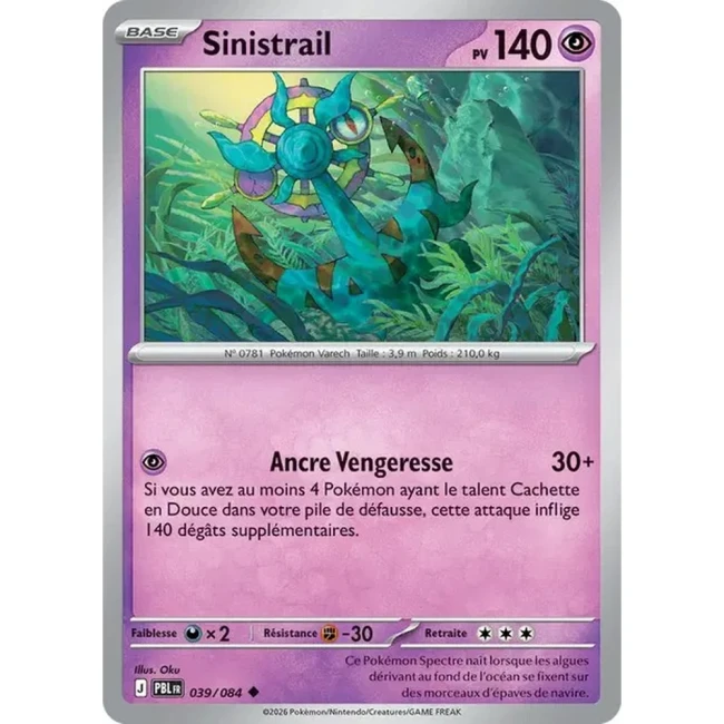 Carte Pokémon Sinistrail 39/084 - ME05 Nuit Noire