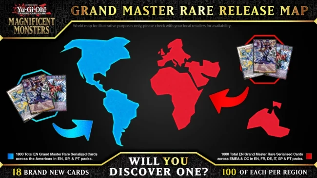 Grand Master Rares – répartition Europe Carte officielle de répartition des Grand Master Rares en Europe