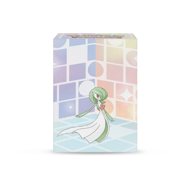 Boîte de rangement Ultra PRO Pokémon au design pastel avec illustration de Gardevoir, idéale pour protéger et stocker des cartes à collectionner avec une esthétique élégante et douce.