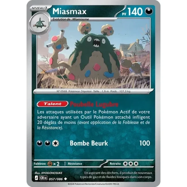Carte Pokémon Miasmax 57/086 - ME04 Chaos Ascendant