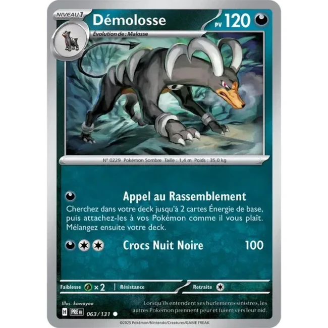 Carte Pokémon Démolosse 63/131 - EV8.5 Evolutions Prismatiques