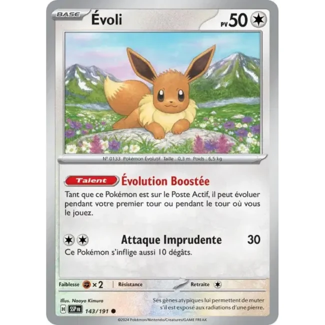 Carte Pokémon Évoli 143/191 - EV8 Étincelles Déferlantes