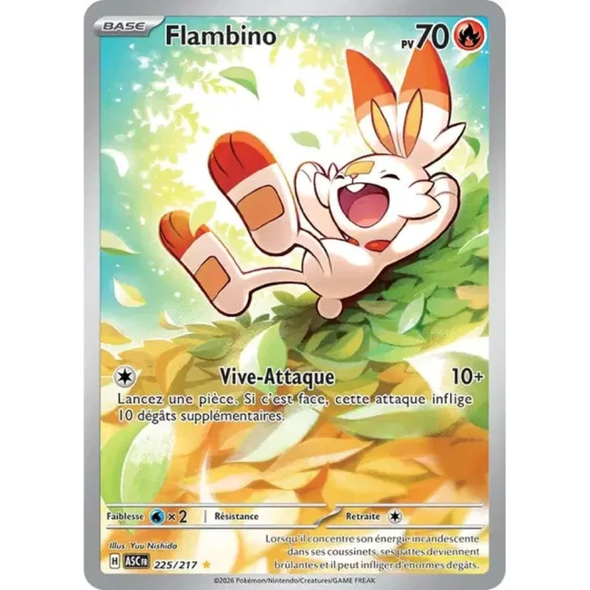 Carte Pokémon Flambino 225/217 -  ME02.5  Héros Transcendants