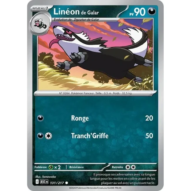 Carte Pokémon Linéon de Galar 131/217 - ME02.5 Héros Transcendants