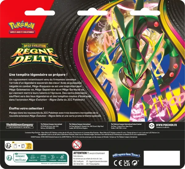 Dos du tripack Otaria Pokémon JCC ME06 Règne Delta FR