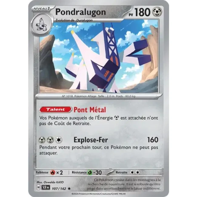 Carte Pokémon Pondralugon 107/142 - EV7 - Couronne Stellaire