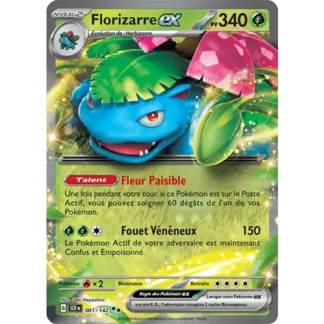 Carte Pokémon Florizarre ex 1/142 - EV7 - Couronne Stellaire