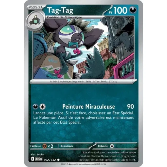 Carte Pokémon Tag-Tag 92/132 - ME1 Méga évolution