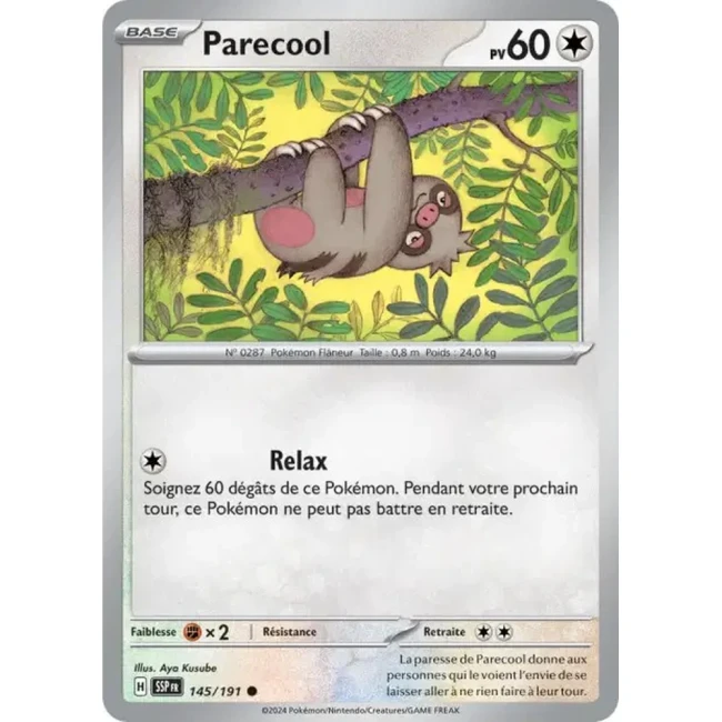 Carte Pokémon Parecool 145/191 - EV8 Étincelles Déferlantes