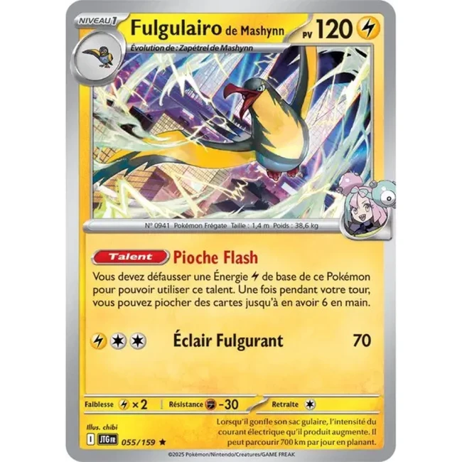 Carte Pokémon Fulgulairo de Mashynn 55/159 - EV9 Aventures Ensemble