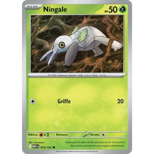 Carte Pokémon Ningale 16/132 - ME1 Méga évolution