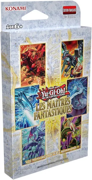 Vue de côté du coffret français Yu-Gi-Oh! Les Maîtres Fantastiques