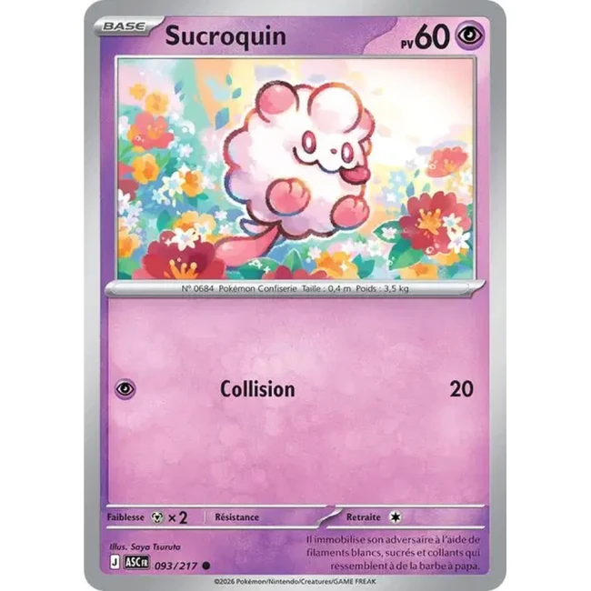 Carte Pokémon Sucroquin 93/217 - ME02.5 Héros Transcendants