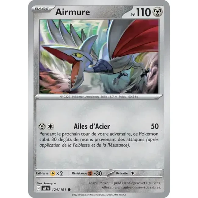 Carte Pokémon Airmure 124/191 - EV8 Étincelles Déferlantes