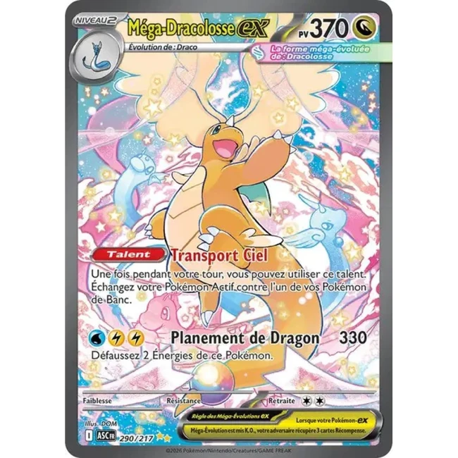 Carte Pokémon Méga-Dracolosse ex 290/217 - ME02.5  Héros Transcendants