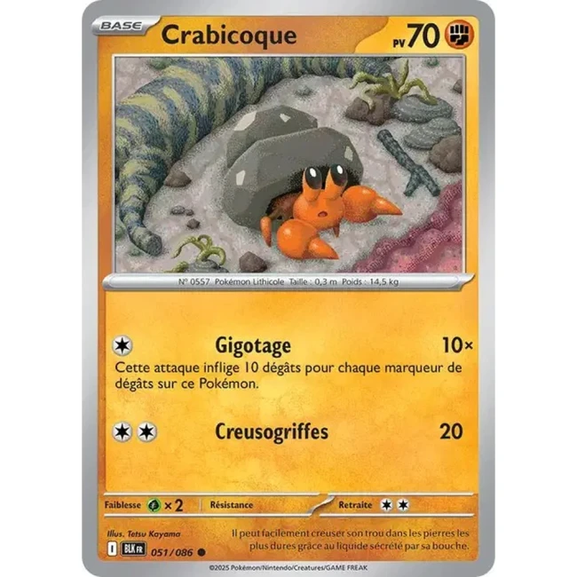 Carte Pokémon Crabicoque 51/86 - EV10.5 Foudre Noire