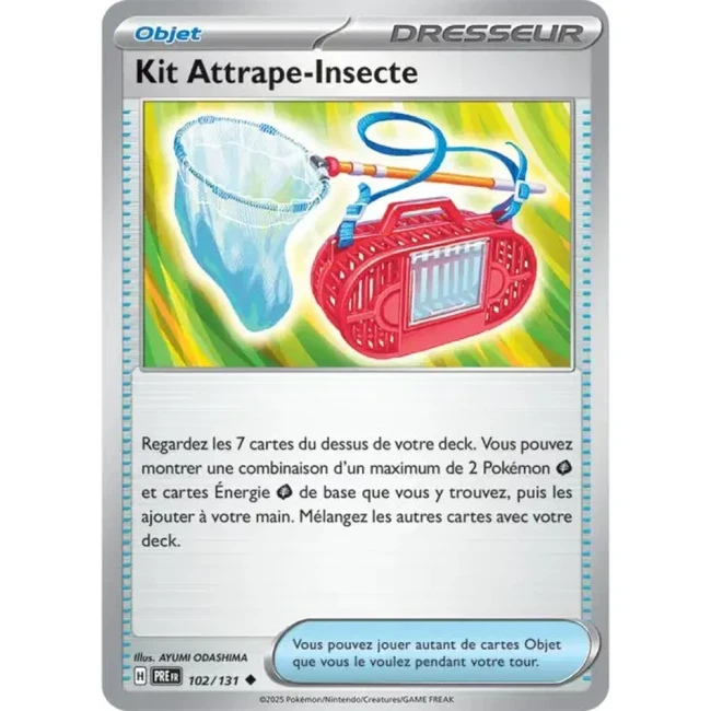 Carte Pokémon Kit Attrape-Insecte 102/131 - EV8.5 Evolutions Prismatiques
