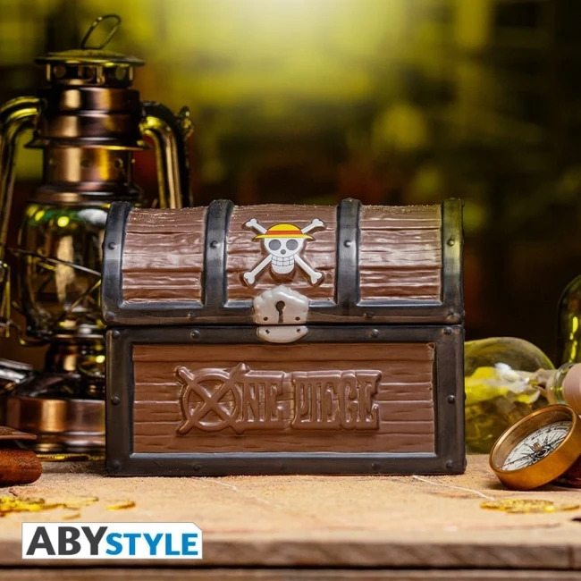 Boîte à cookies One Piece en forme de coffre au trésor