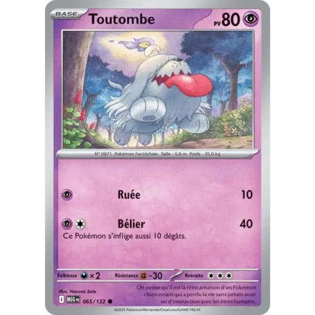 Carte Pokémon Toutombe 65/132 - ME1 Méga évolution
