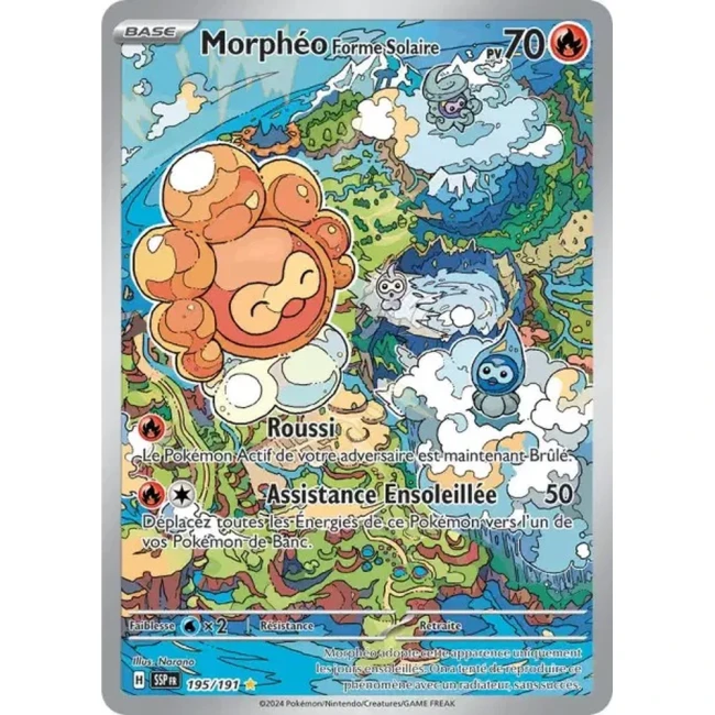 Carte Pokémon Morphéo Soleil 195/191 - EV8 Étincelles Déferlantes Carte Pokémon Morphéo Soleil 195/191 - EV8 Étincelles Déferlantes