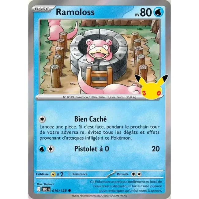 Carte Pokémon Ramoloss 016/128 – 30e Anniversaire FR
