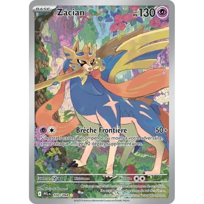 Carte Pokémon Zacian 100/94 - ME02 Flammes Fantasmagoriques