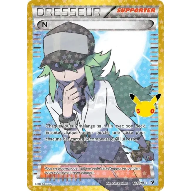 Carte Pokémon N 101/101 – 30e Anniversaire FR – Collection Classique