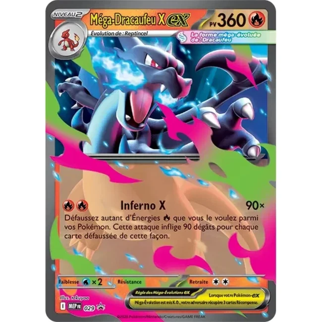 Carte Pokémon  Méga-Dracaufeu X ex 029 - Méga évolution PROMO