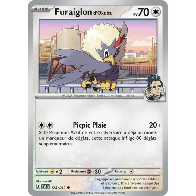Carte Pokémon Furaiglon d'Okuba 173/217 - ME02.5 Héros Transcendants