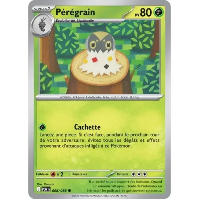 Carte Pokémon Pérégrain 008/088 - ME03 Equilibre Parfait