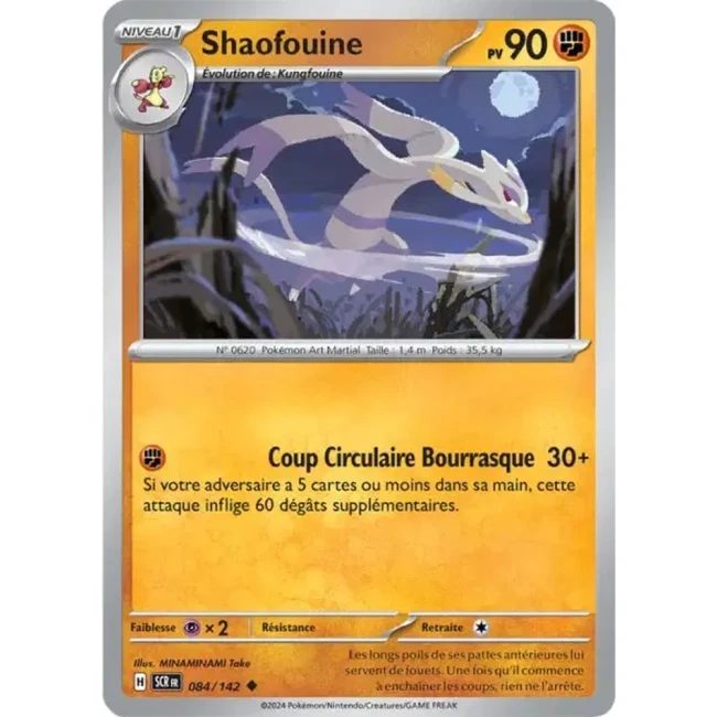 Carte Pokémon Shaofouine 84/142 - EV7 - Couronne Stellaire
