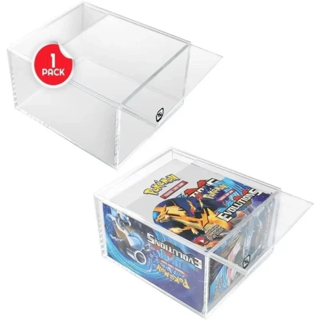 Boîte de protection EVORETRO Anti-UV 4mm – Display Pokémon – Couvercle coulissant